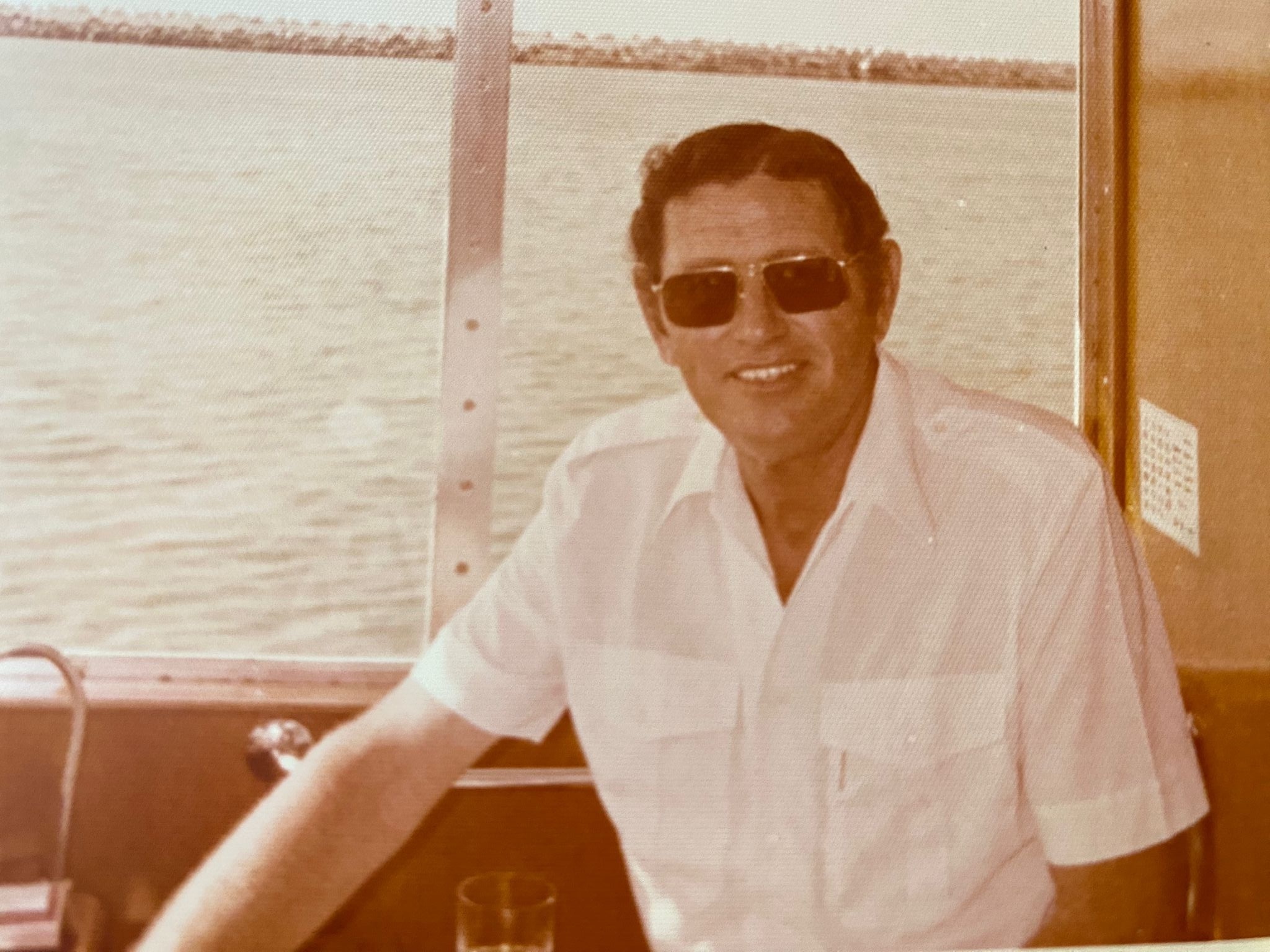 A young James von Eiberg aboard the family yacht — born into the yachting world